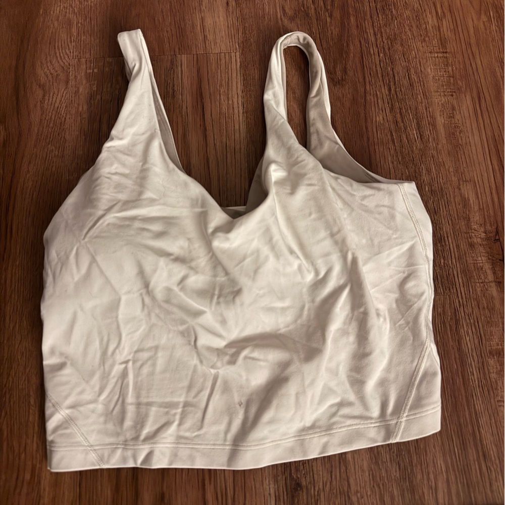 Lululemon Align Tank Top Coconut Ivory Size 10 Built-In Bra Yoga Athleisure 🤍